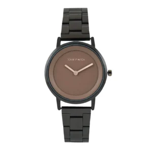 Amsterdam Taupe Medium Dial Gunmetal Linked Chain Strap Women's Watch