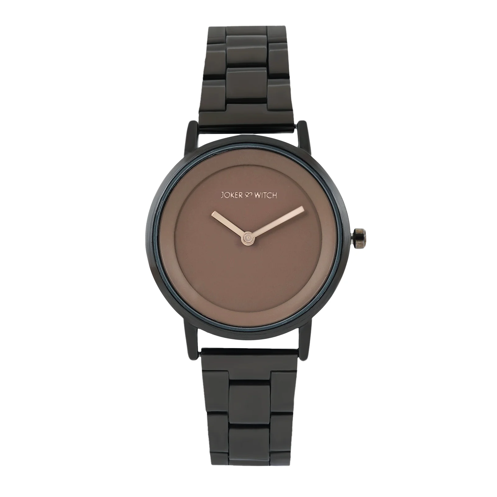 Amsterdam Taupe Medium Dial Gunmetal Linked Chain Strap Women's Watch