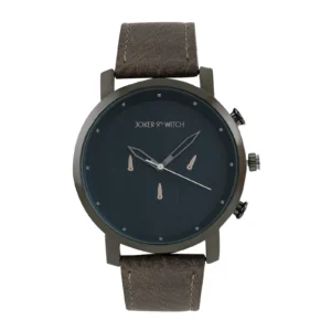 Hudson Blue XLarge Dial Gunmetal PU Strap Men's Watch